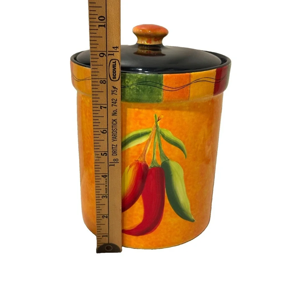 Vintage Certified International Caliente Canister Joy Hall Chili Pepper Ceramic